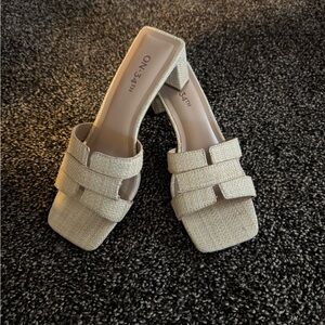The Beatris Sandals from ON 34th dress up down with sensible block heels